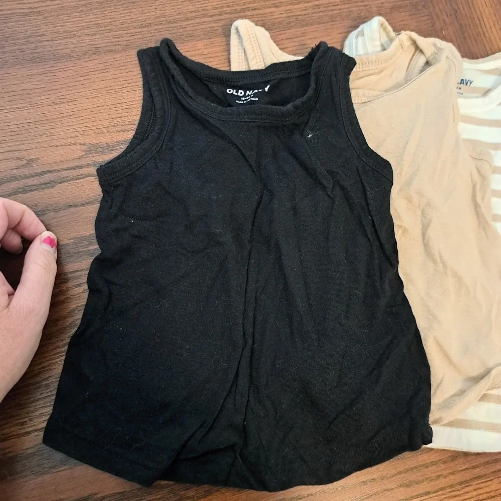 Old Navy and LPK Toddler Girl Tank Top Bundle 18-24M Ruffle Ribbed Dalmatian 5pc